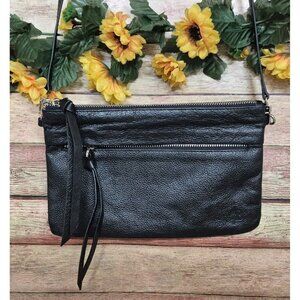 Handbag Butler Black Leather Mighty Purse Crossbody Bag Minimalist Closet Staple